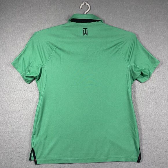 Nike Tiger Woods Polo Shirt Mens Medium Green Golf Pique Performance DR5314-324 - Picture 4 of 11